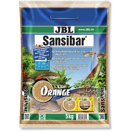 JBL Sansibar ORANGE Orangefarbener, feiner Bodengrund für Aquarien
