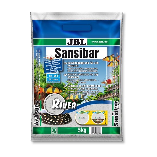JBL Sansibar RIVER Heller, feiner Bodengrund mit schwarzen Steinchen