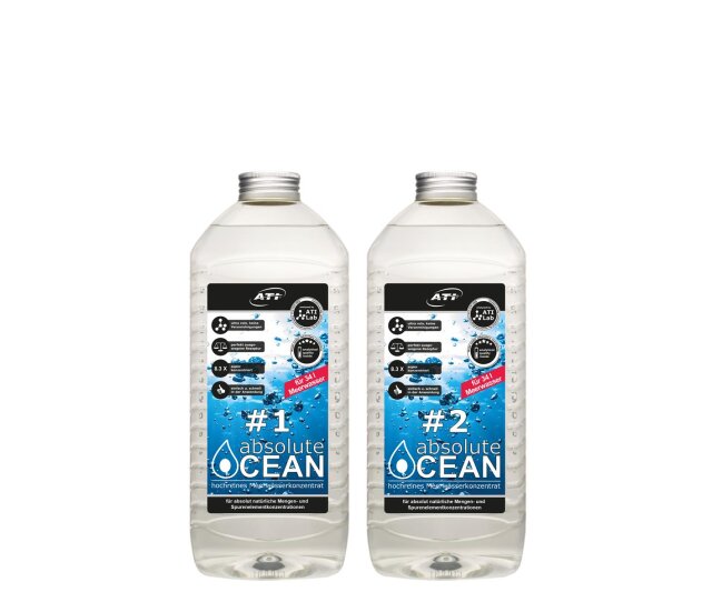ATI Absolute Ocean 2 x 2,04 Liter für 34 Liter hochreines konzentriertes Meerwasser