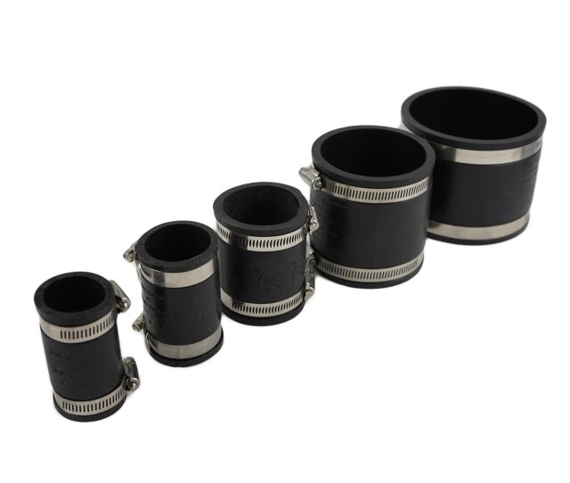 Flexible Muffe 75 mm Gummikupplungen Fittinge für PVC Rohre