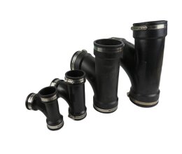 Flexibles T Stück 90 mm für PVc Rohre