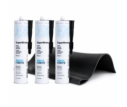 Aquaforte Teichkleber 1 x 290 ml Super Strong schwarz MS Polymer Teich Filter Kleber