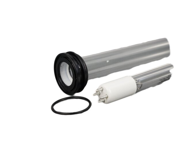 Aquaforte 40 Watt Set Amalgam Lampe & Glas für Tauch UVC ca 40 cm