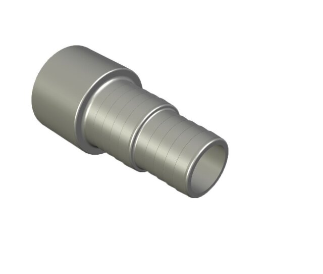 Aquaforte Schlauchtülle  Ø 50 - 38/32 mm grau für Poolschlauch