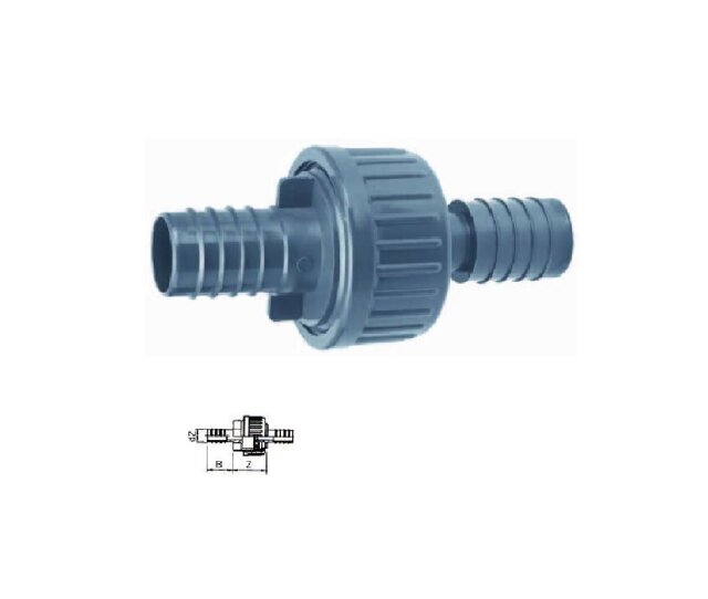Aquaforte Rückschlagventil PVC mit Tüllen 21 mm