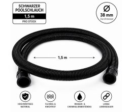 Poolflex schwarzer Poolschlauch 38 mm x 1,5 Meter