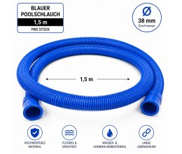 Poolflex schwarzer Poolschlauch 38 mm x 1,5 Meter