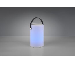 LED-Außenleuchte Bermuda 21 cm dimmbar mit Farbwechsler, Bluetooth Lautsprecher USB Garten und Camping