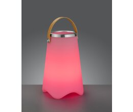 LED-Outdoor Sektkühler 38 cm dimmbar mit Farbwechsler, Bluetooth Lautsprecher USB Garten und Camping