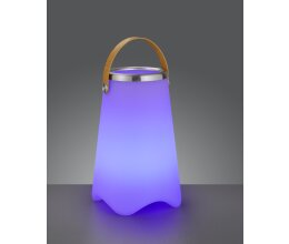 LED-Outdoor Sektkühler 38 cm dimmbar mit Farbwechsler, Bluetooth Lautsprecher USB Garten und Camping