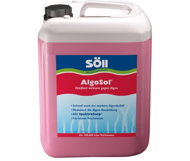 Söll Algenentferner 5 Liter Algosol für 100 Qbm Teichwasser