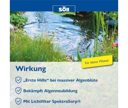Söll Algenentferner 2,5 Liter AlgoSol forte für 50 Qbm Teichwasser
