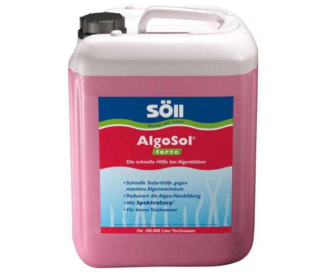 Söll Algenentferner 5 Liter AlgoSol forte für 100 Qbm Teichwasser