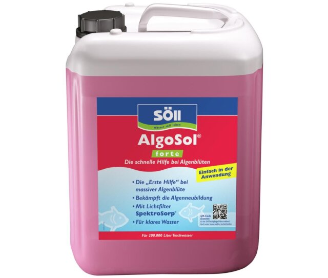 Söll Algenentferner 10 Liter AlgoSol forte für 200 Qbm Teichwasser