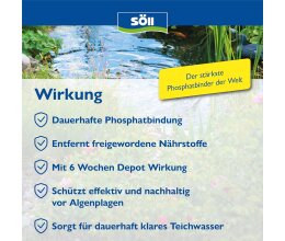 Söll Phosphatentferner 0,5 Kg PhosLock AlgenStopp für 10 Qbm Teichwasser