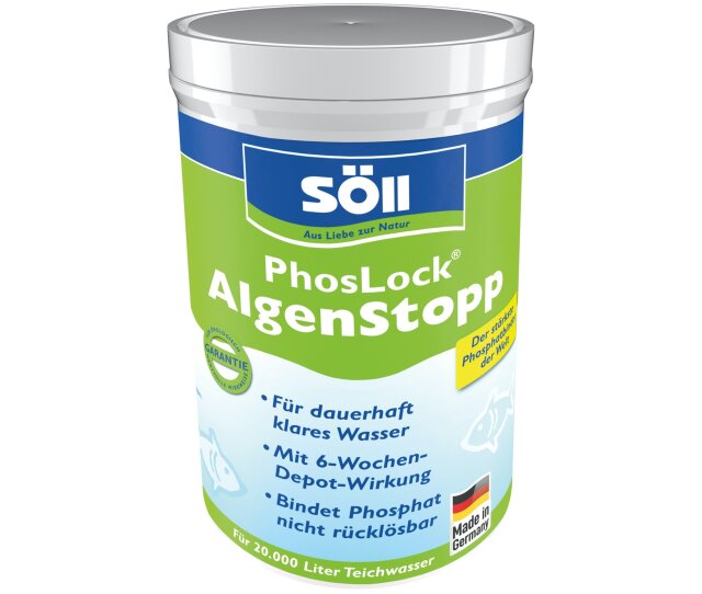 Söll Phosphatentferner 1 Kg PhosLock® AlgenStopp für 20 Qbm Teichwasser