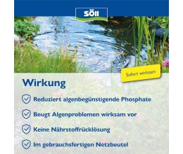 Söll Phosphatentferner 0,6 Kg Turbo PhosphatBinder bis 25 Qbm Teichwasser