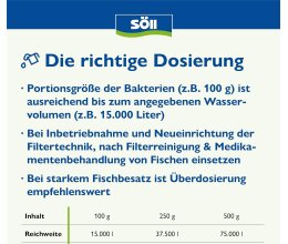Söll Filterstarter 100 Gr. Filterstarter Bakterien für Teiche