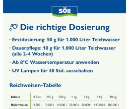 Söll klarer Teich 1 Kg Dr. Roths TeichKlar für 20 Qbm Teiche