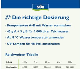 Söll Teichschlammentferner 1 Kg für 20 Qbm Teiche