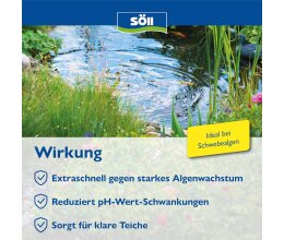 Söll Algenentferner 1 Liter Sommeralgenstop für 20 Qbm Teichwasser