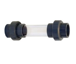 Cepex 50 mm PVC Rohr Schauglas 3/3 Kupplung