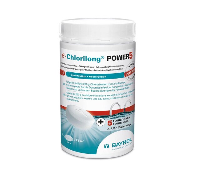 Bayrol Poolwasserdesinfektion e-Chlorilong® POWER5  200 g 1 kg