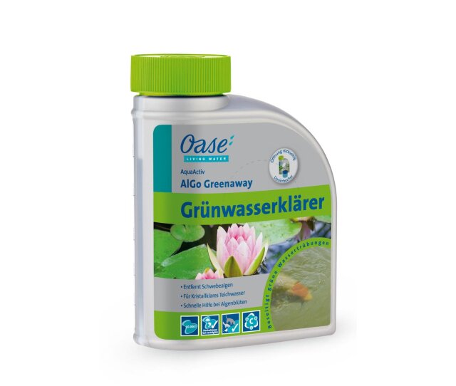 Oase Algenentferner 0,5 Liter AquaActiv AlGo Greenaway  für 10 Qbm Teichwasser