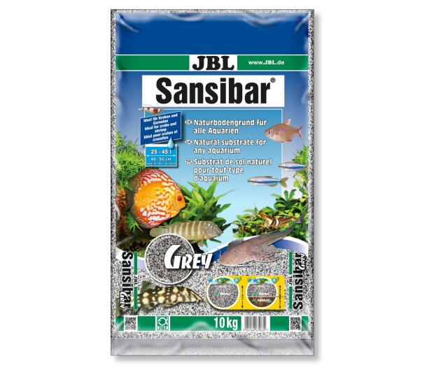 JBL Sansibar Aquarienbodengrund Grey 10 Kg