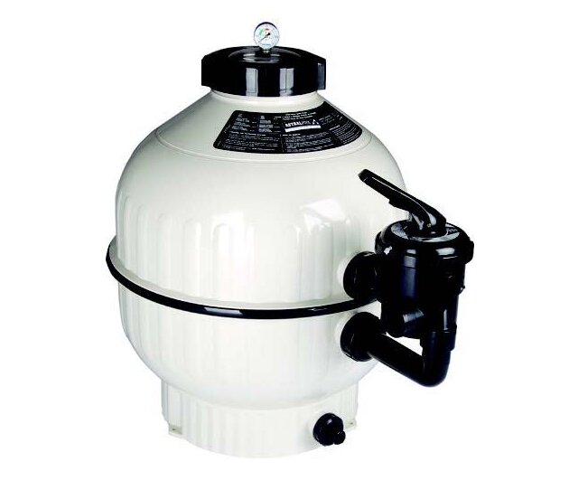 Cantabric Poolfilter Side mount mit Ventil 600 mm für 60 m³ Pools