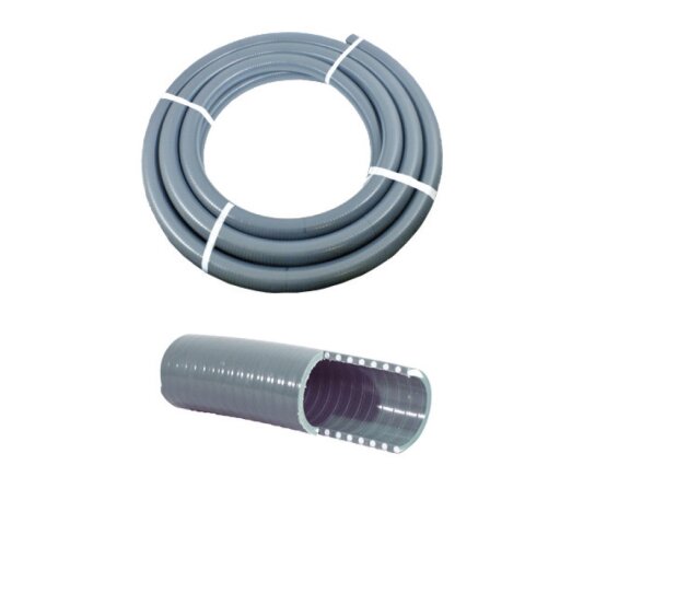 Poolschlauch 63 mm x 55 mm Meterware chlorfest grau