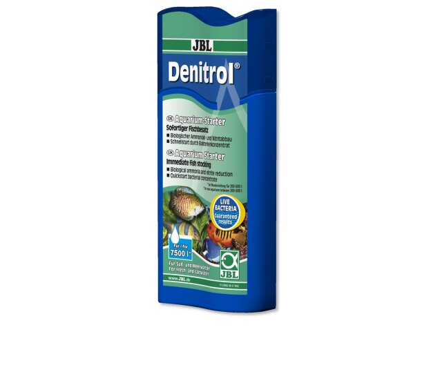 JBL Denitrol 100 ml Bakterienstarter für Süß- und Meerwasser-Aquarien für das Einsetzen von Aquarienfischen