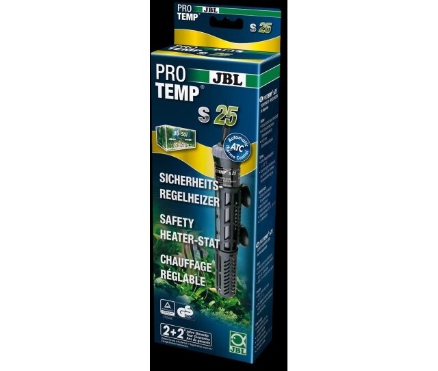 JBL Protemp Aquarienheizer S25 Sicherheitsregelheizer 25 Watt mit Schutzkorb