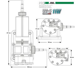 JBL UVC Wasserklärer 11 Watt für Teich/Aquarien