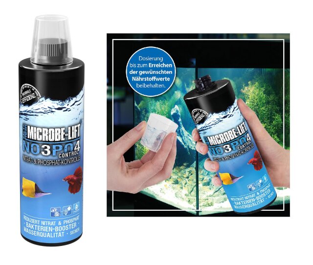 Microbe-Lift NOPO Control - Nitrat- & Phosphat-Kontrolle 473ml für Süß- und Meerwasser
