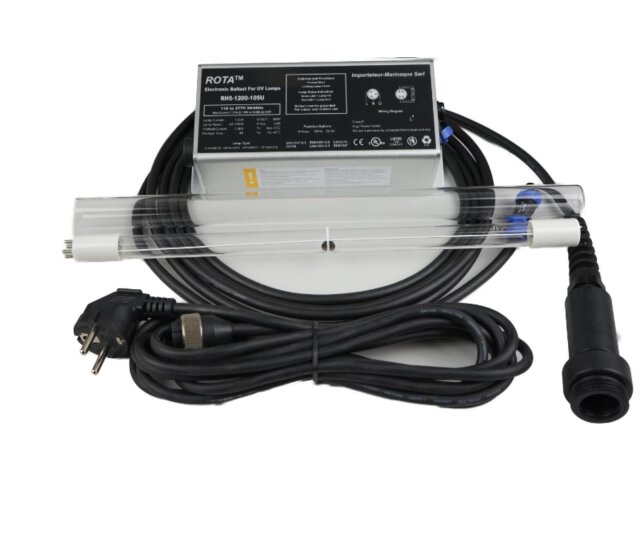 Rota Algenentferner Tauch UVC 75 Watt Amalgam Set mit Kabelset