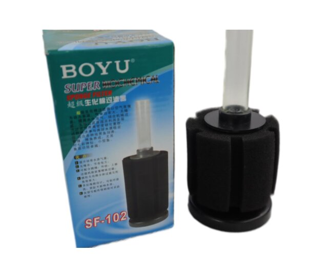 Boyu SF101 Aquarieninnenfilter Luftheber Schwammfilter mit Standfuß Garnelenfilter