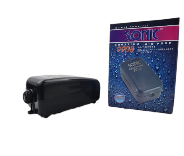 Sonic 9908 Aquarium- Teich Luftpumpe 480 l/h bei 4 Watt