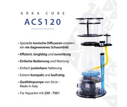 Arka ACS 120 Eiweißabschäumer Serie für Meerwasser Aquaristik bis 750 Liter