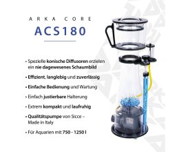 Arka ACS 180 Eiweißabschäumer Serie für 180 Meerwasser Aquaristik bis 1250 Liter