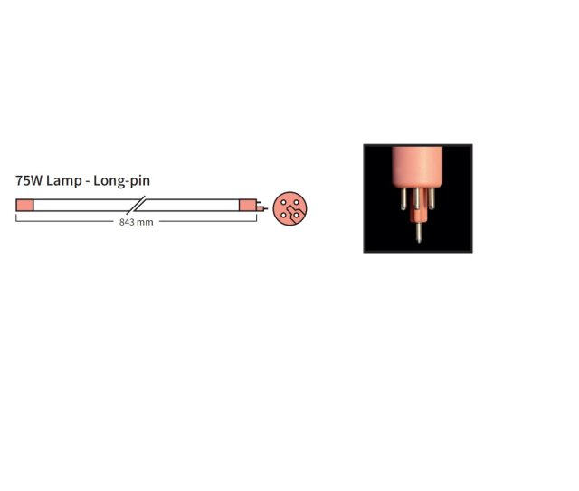 UVC Ersatzlampen 75 Watt orange Blue Lagoon Superfish 843mm