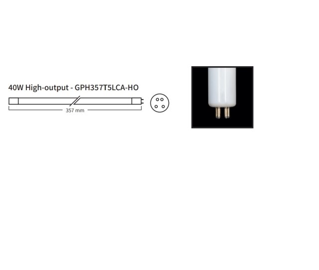 UVC Ersatzlampen 40 Watt weiß High-output GPH357T5LCA-HO 357mm