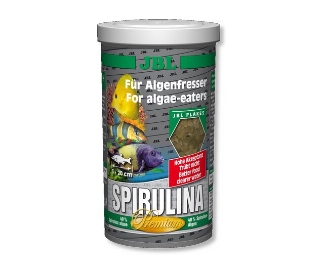 JBL Spirulina Premium Hauptfutter für Algenfresser im Aquarium 1l