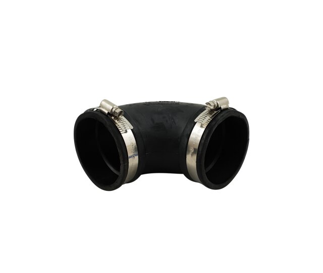 Flexibler Bogen 50 mm 90 Grad Flex Fitting für Rohre Gummibogen, Rohrverbinder