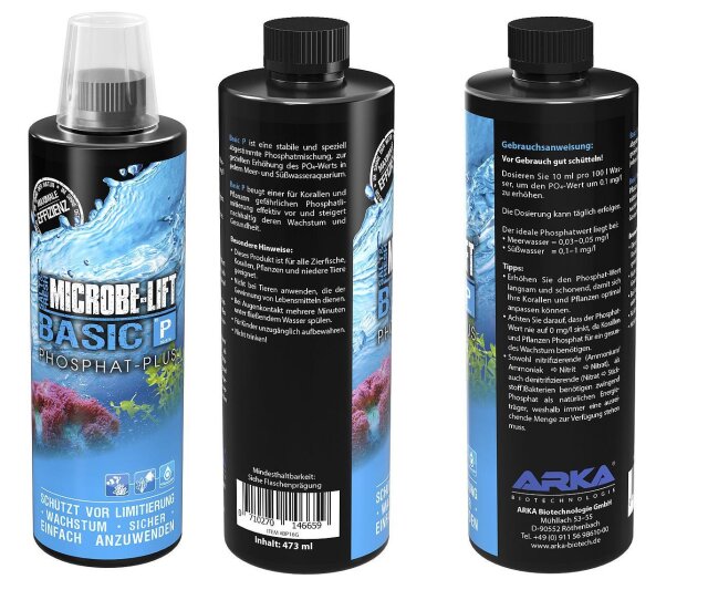 Microbe-Lift Basic P -  Phosphat-Erhöhung 118 ml für Süß- und Meerwasser