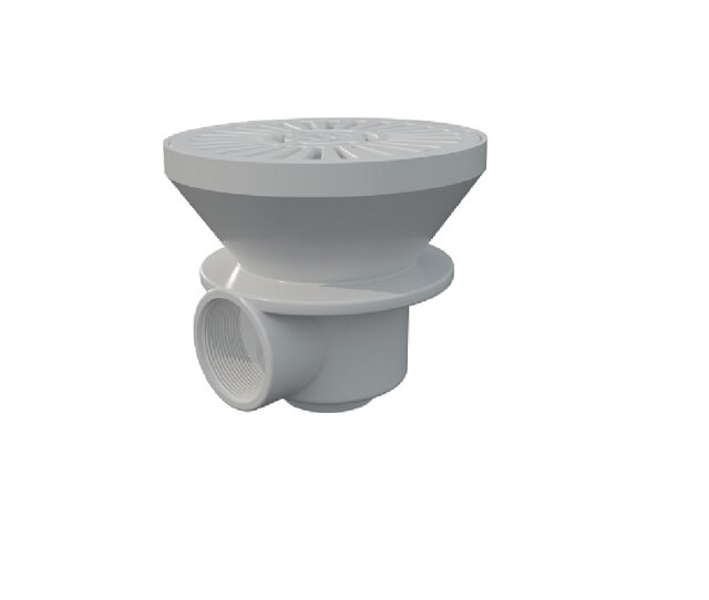 Astral Pool Bodenablauf für Beton/Fliesenbecken 180 mm weiss