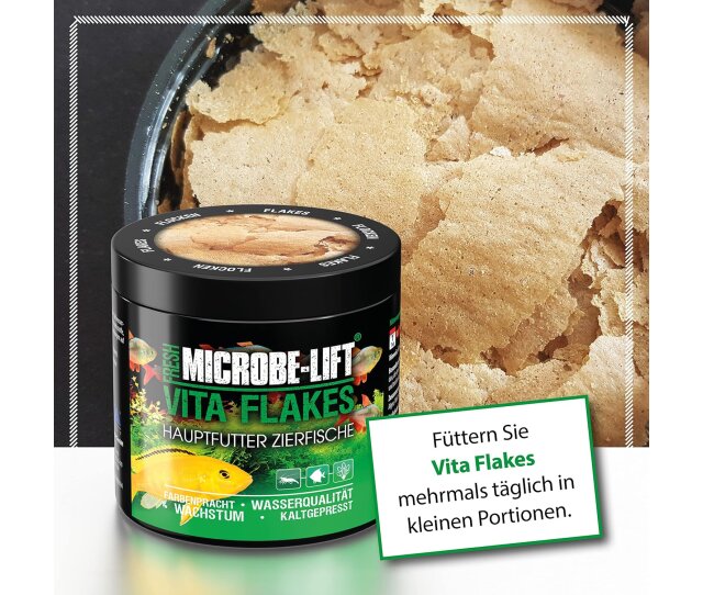Microbe-Lift Vita Flakes 30g Fischfutter für Süßwasserfische