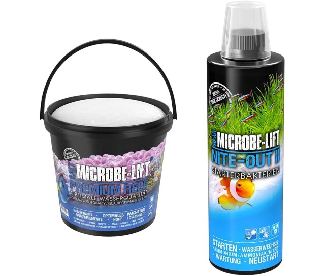MICROBE-LIFT Set Premium Reef Salt 10kg & Nite-Out II  473ml