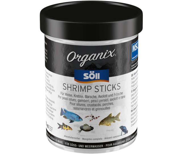 Söll Organix Shrimp Sticks 490 ml Aquaristikfutter - für Zierfische, Garnelen, Krebse