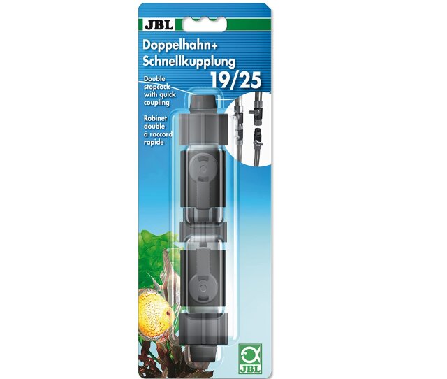 JBL Doppelhahn + Schnellkupplung 19/25 für Aquarienfilter